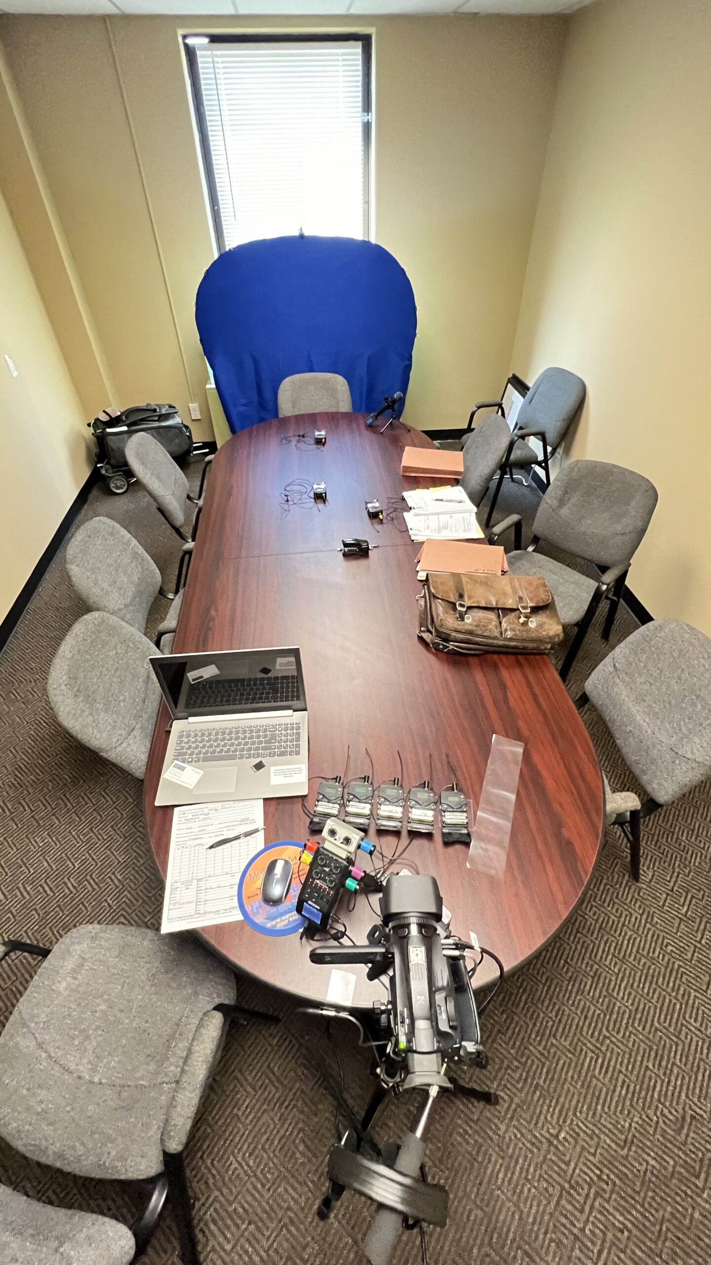 Recording Gear in use on a conference table