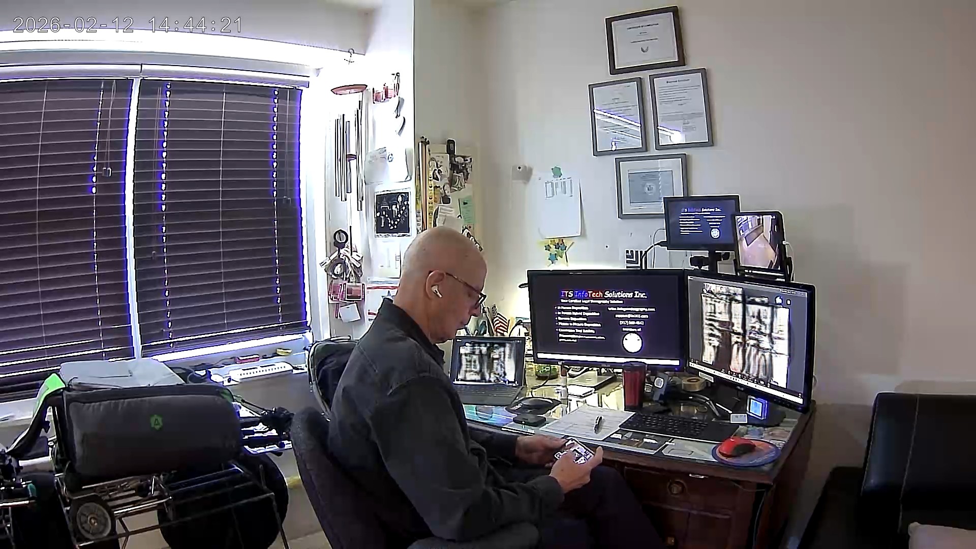 remote deposition recording setup