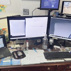 Remote deposition recording gear in use